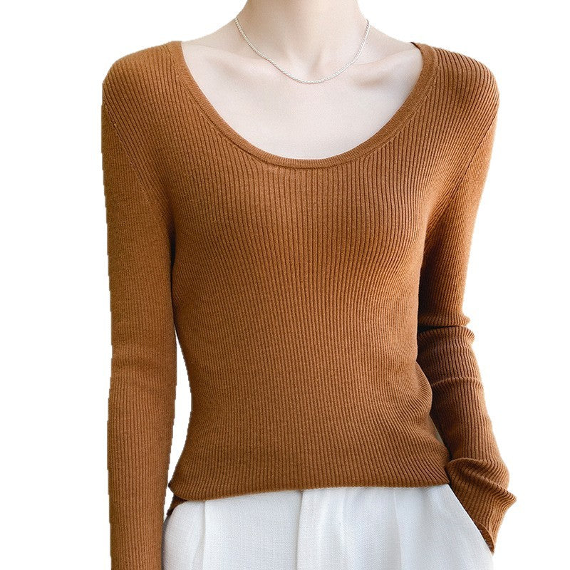 Damen Langarmshirt mit feinem Rippenmuster und weichem Material Drune