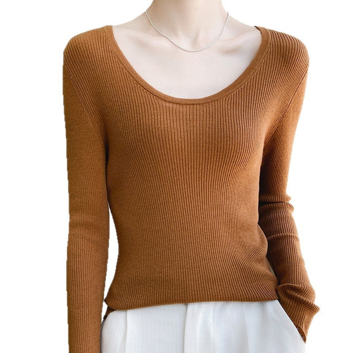 Damen Langarmshirt mit feinem Rippenmuster und weichem Material Drune