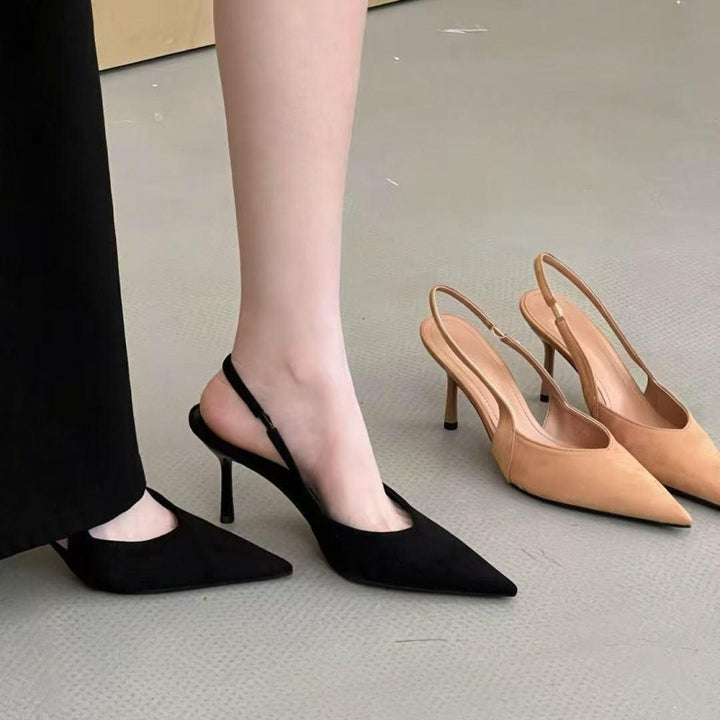 Damen Slingback Pumps mit elegantem Leopardenmuster und hohem Absatz Drune