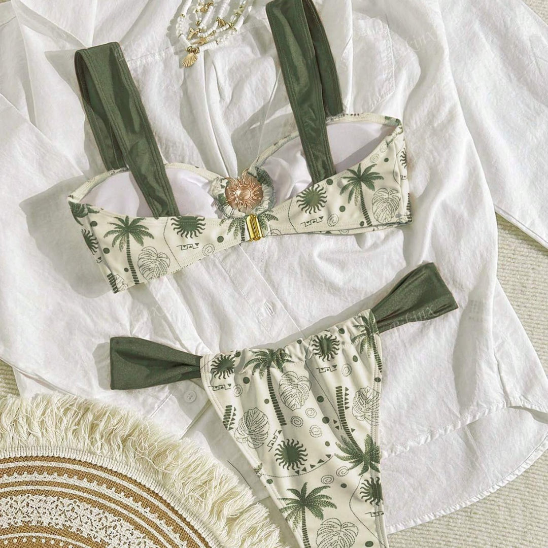 Damen Bikini-Set mit tiefem V-Ausschnitt und komfortablen Trägern Drune