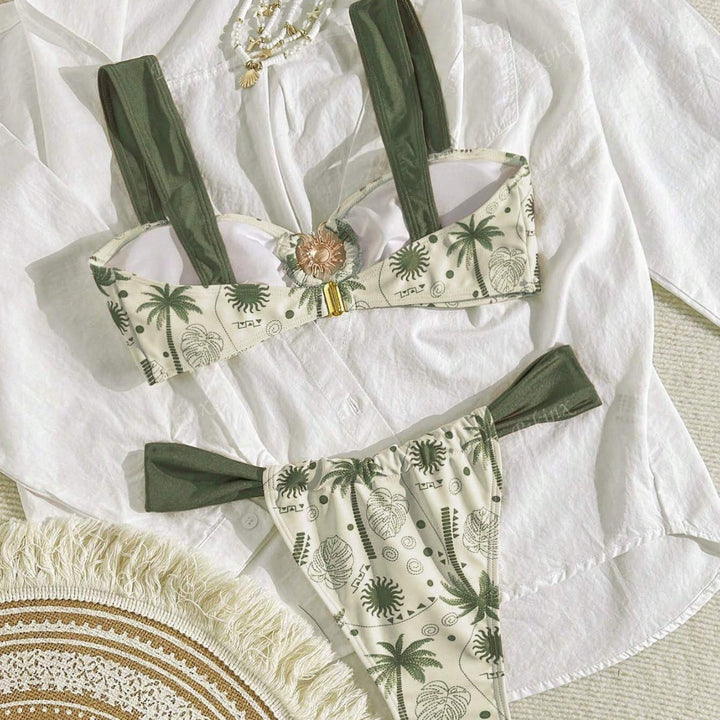 Damen Bikini-Set mit tiefem V-Ausschnitt und komfortablen Trägern Drune