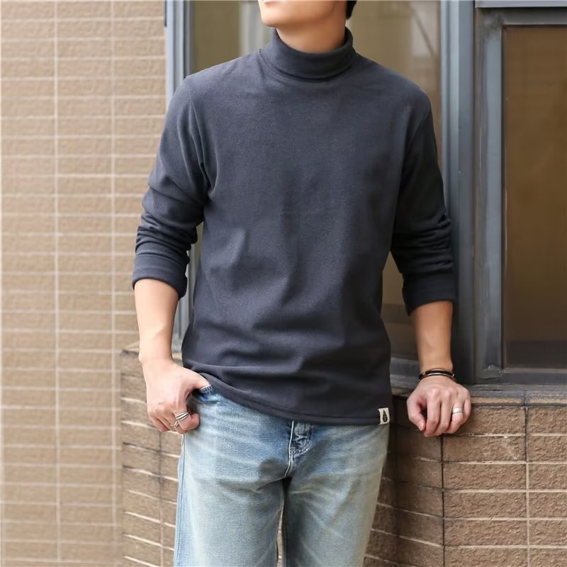 Herren Hochkragenpullover aus weichem Material Drune