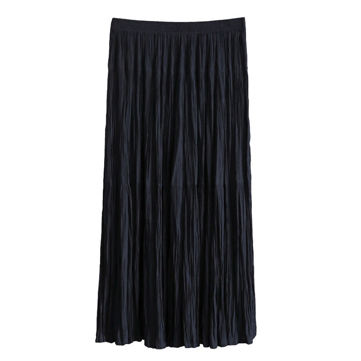 Damen Eleganter Faltenrock mit hohem Bund und fließendem Stoff Drune