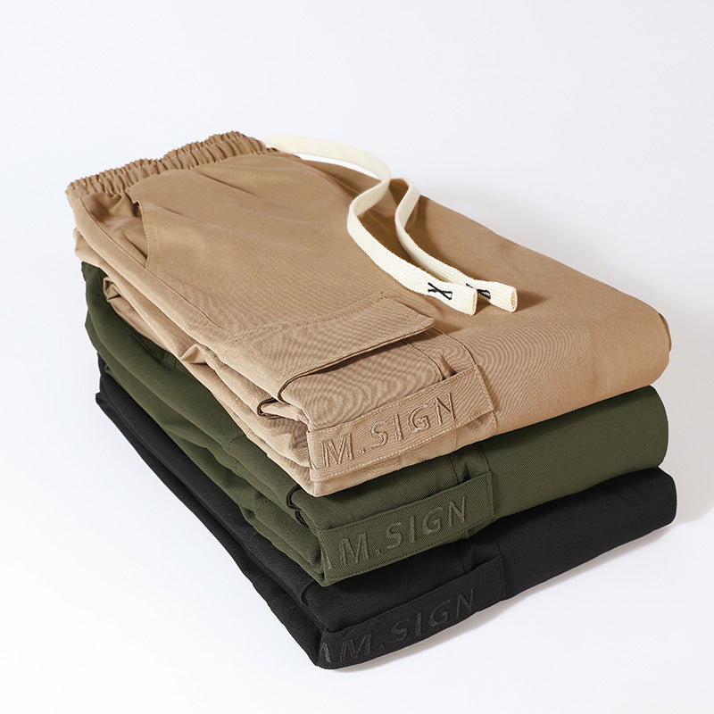 Herren Cargo‑Jogginghose mit Multifach‑Taschen, Kordelzug und elastischem Beinabschluss Drune