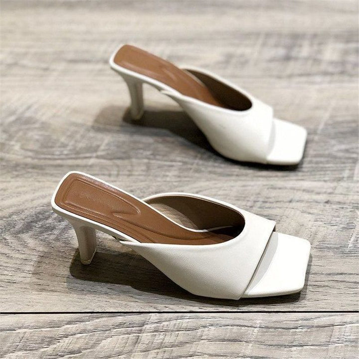Damen elegante Mules mit geschwungenem Design Drune