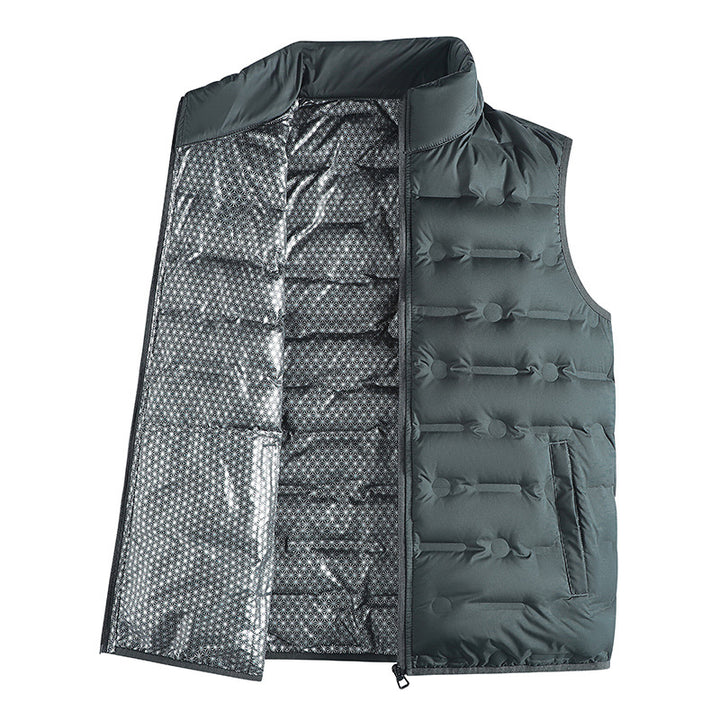 Herren leichte wattierte Stehkragenweste mit reflektierender Thermofolie Drune