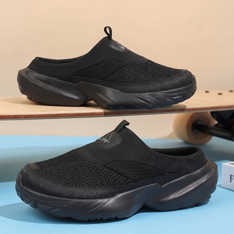Unisex Slip-On Clog-Sneaker mit dicker Profilsohle und atmungsaktivem Mesh-Oberschuh Drune