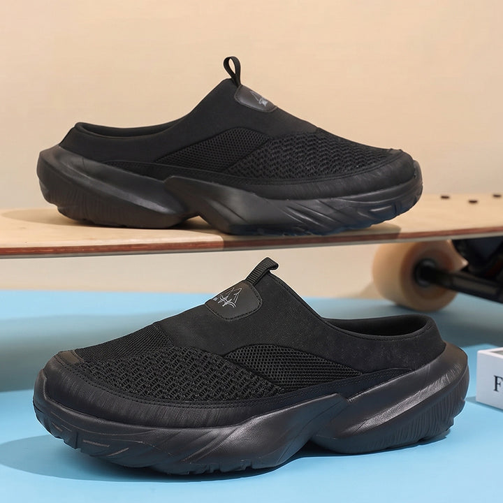 Unisex Slip-On Clog-Sneaker mit dicker Profilsohle und atmungsaktivem Mesh-Oberschuh Drune