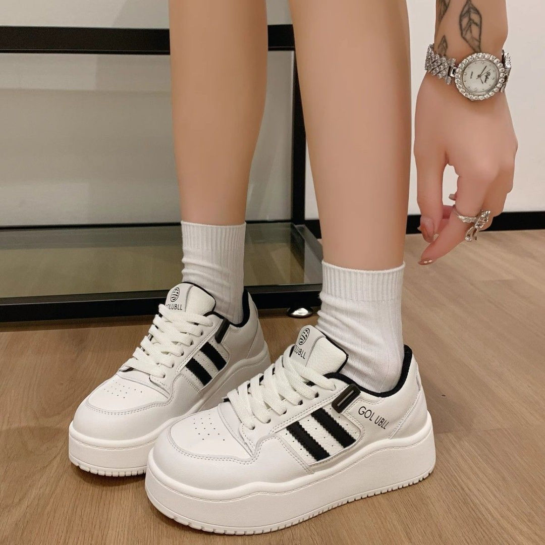 Damen Plattform Sneakers Drune
