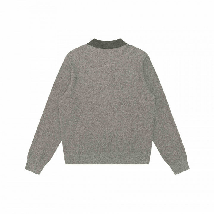 Unisex Feinstrick-Polopullover mit Henley-Knopfleiste und gerippten Bündchen Drune