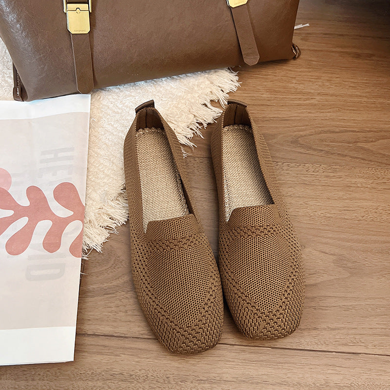 Damen Moderne Slingback-Schuhe mit Atmungsaktivem Netzmaterial und Elastischem Einschlupf Drune