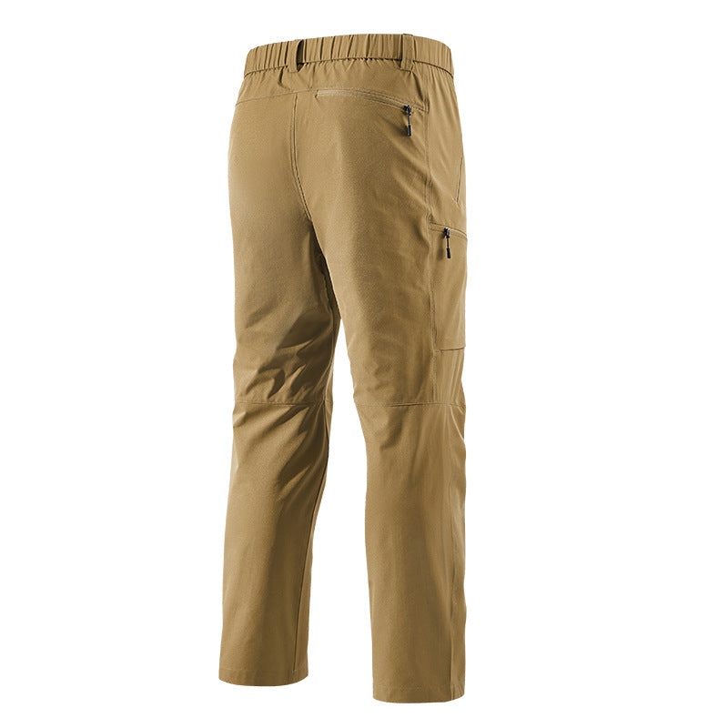 Herren Multifunktionale Cargo-Reisehose mit elastischem Bund, Reißverschlusstaschen und Knieverstärkung Drune