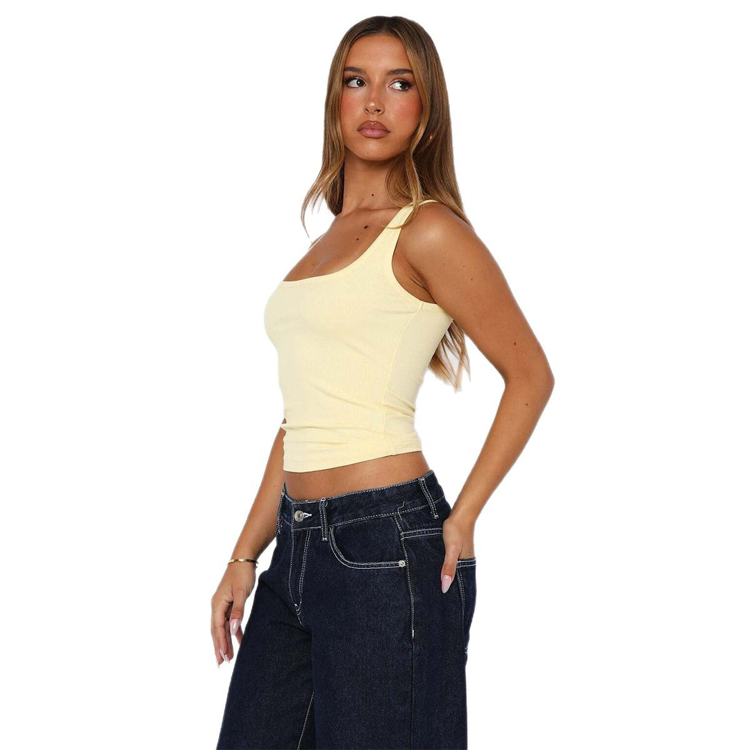 Damen Tanktop mit schmalen Trägern und elegantem Ausschnitt Drune