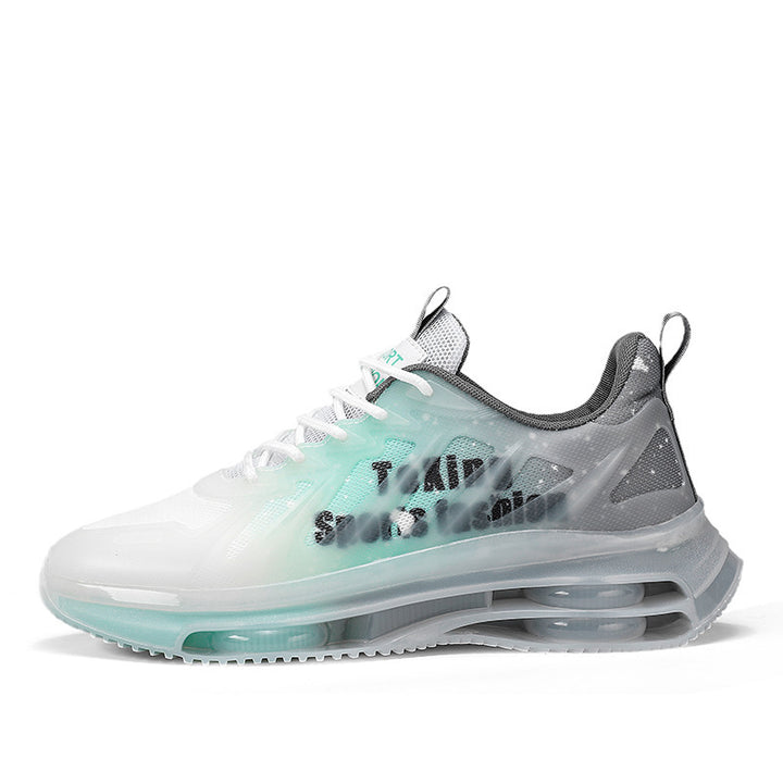 Unisex futuristische luftgepolsterte Sneaker mit transparentem TPU‑Obermaterial und sichtbarer Hohlkern‑Plateausohle Drune