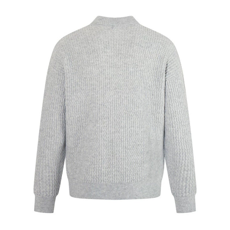 Herren Feinstrick-Pullover mit Strukturstrick und schmalem Stehkragen Drune