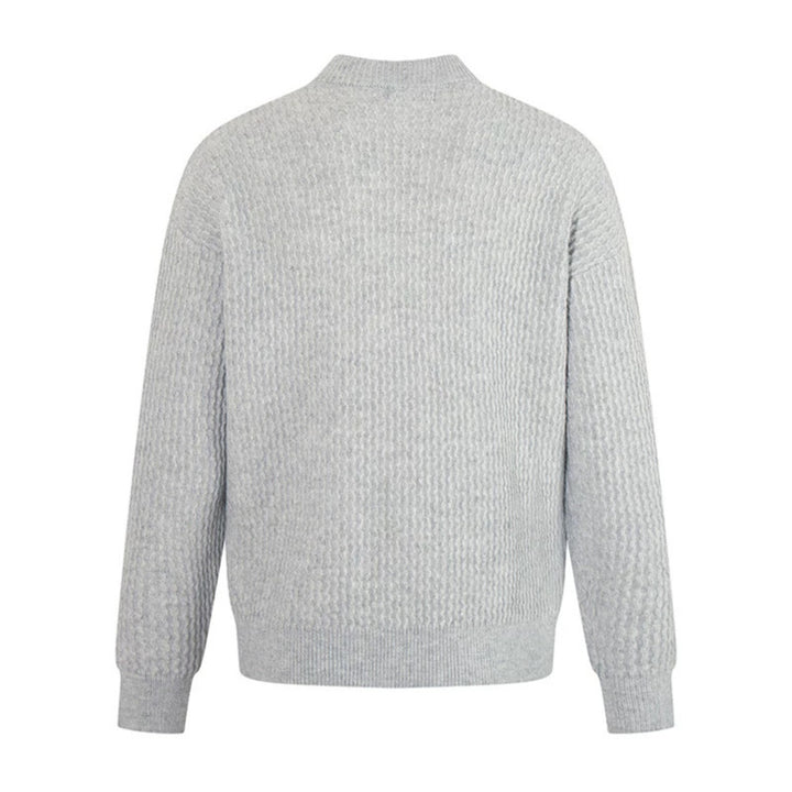 Herren Feinstrick-Pullover mit Strukturstrick und schmalem Stehkragen Drune