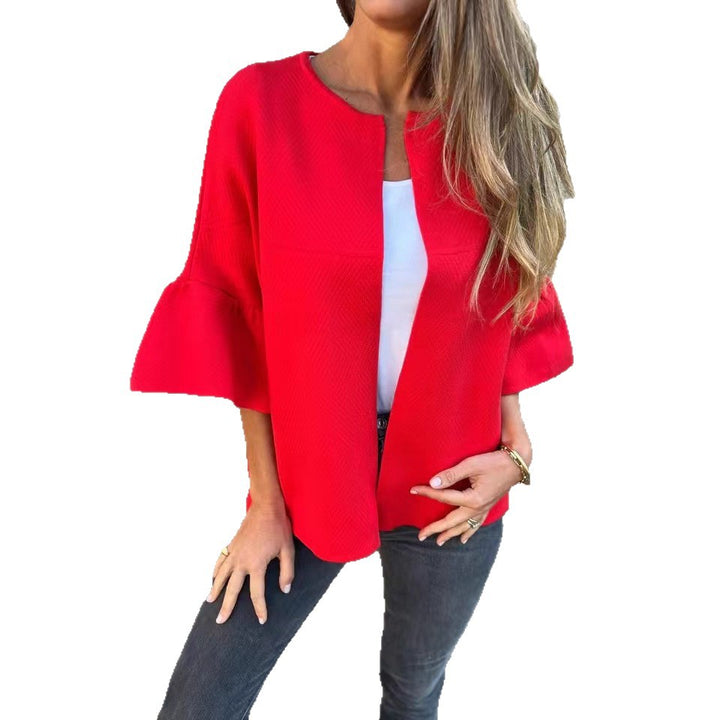 Damen Strukturierte Jacke mit voluminösen Ärmeln Drune