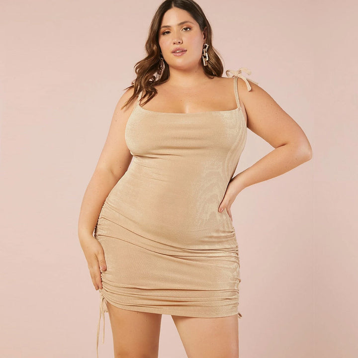 Damen Mini-Bodycon-Kleid mit raffiniertem Rüschendetail Drune