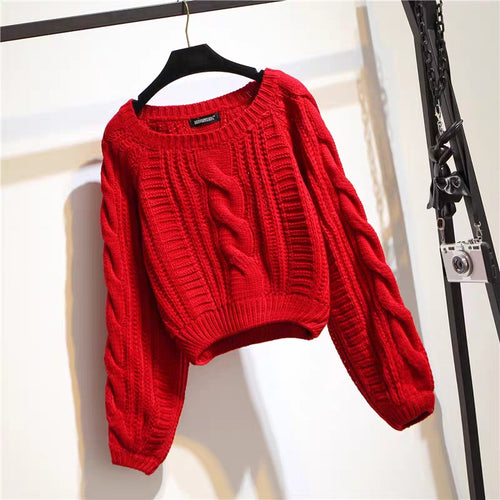 Damen Gemusterter Chunky Pullover Drune
