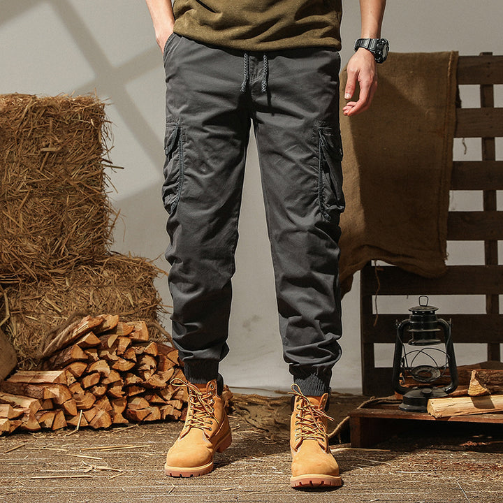 Herren Cargo-Jogginghose mit Utility-Taschen und elastischen Bündchen Drune