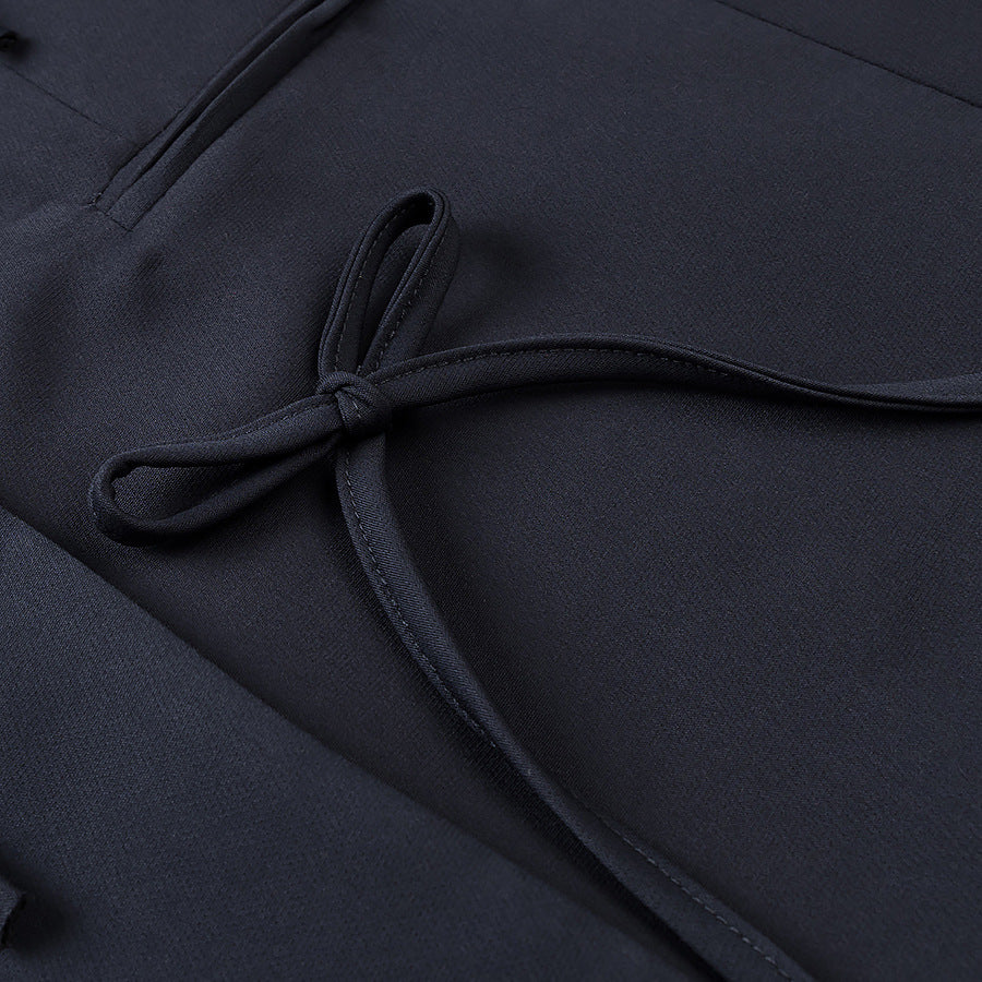 Damen modische Blazerjacke mit dekorativen Binde-Details Drune