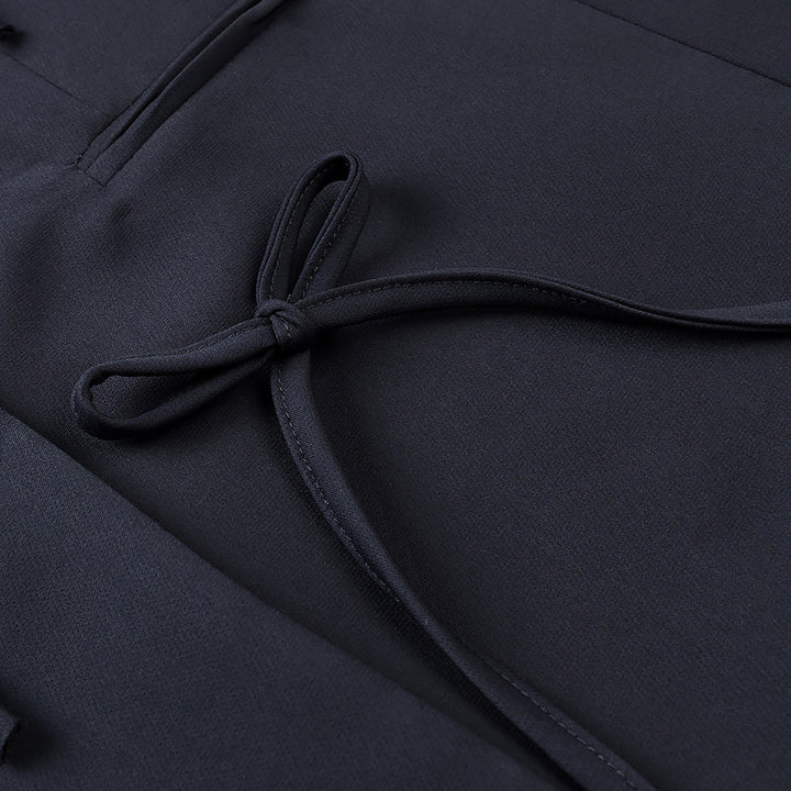 Damen modische Blazerjacke mit dekorativen Binde-Details Drune