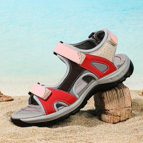Damen Sportliche Freizeitsandalen mit verstellbaren Riemen und rutschfester Sohle Drune