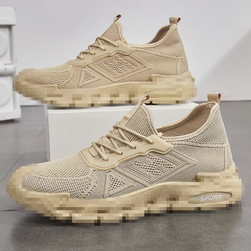 Herren Leichter Strick-Running-Style Sneaker mit gepolsterter Plateau-Sportsohle Drune