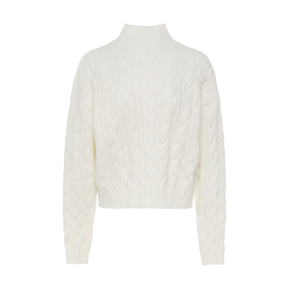 Damen Strickpullover mit Wellenmuster Drune