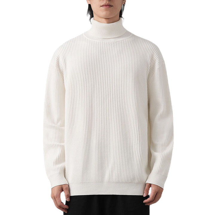 Herren Grobstrickpullover mit Stehkragen Drune