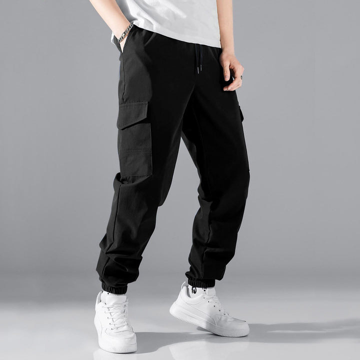 Herren Technische Cargo-Jogginghose im Utility‑Stil mit Klappentaschen & elastischen Knöchelbündchen Drune