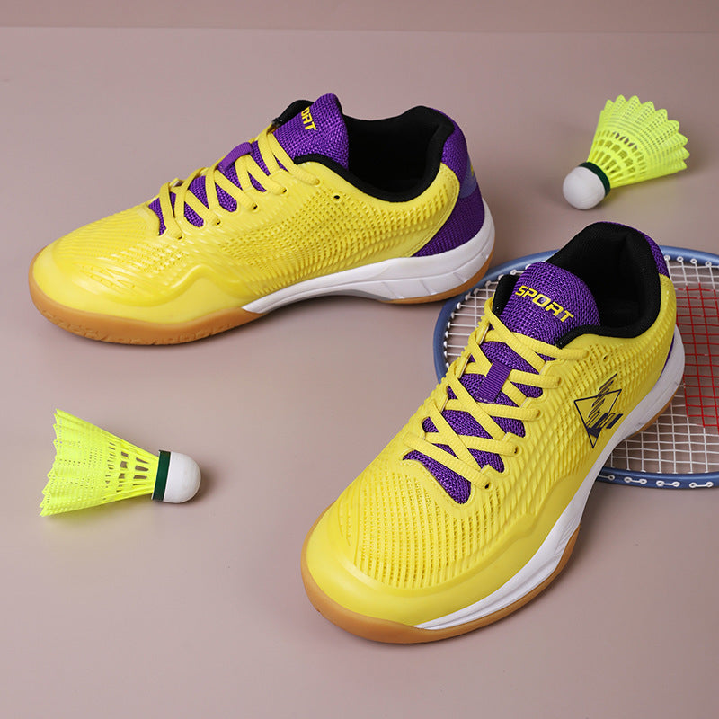 Damen Sportliche Badmintonschuhe mit rutschfester Sohle und atmungsaktiven Mesh-Einsätzen Drune
