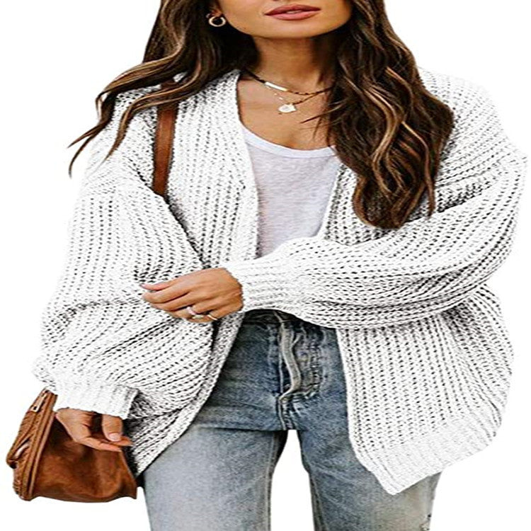 Damen oversized Strickpullover mit weitem Schnitt und tiefem Rückenausschnitt Drune