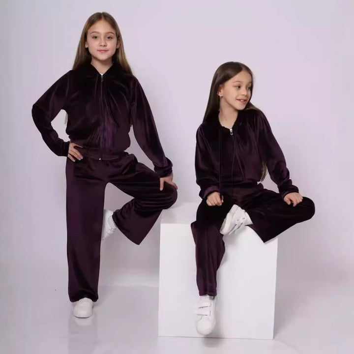 Damen Sportliches Fleece-Trainingsjacken-Set Drune
