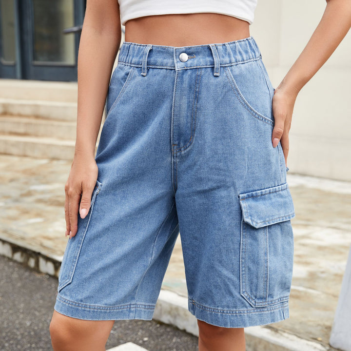 Damen Cargo-Shorts mit elastischem Bund und praktischen Taschen Drune