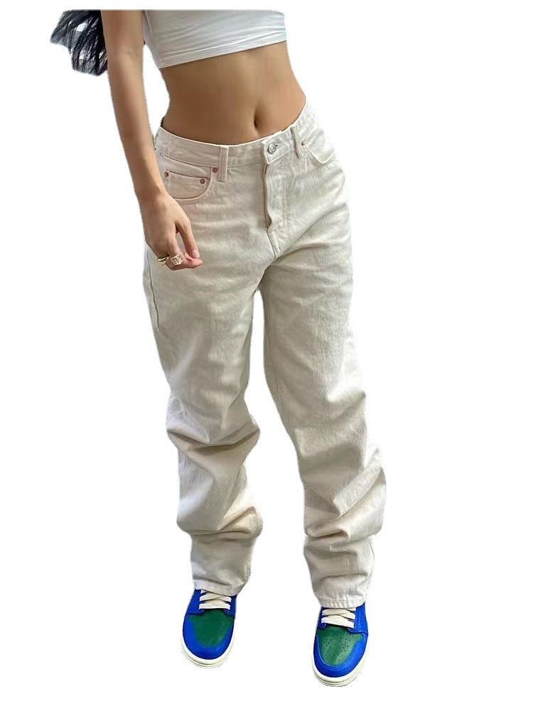 Damen lässige weite Jeans im ultimativen Komfortstil Drune