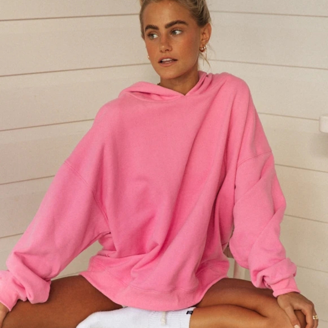 Damen modischer Hoodie mit oversized Schnitt und praktischen Taschen Drune