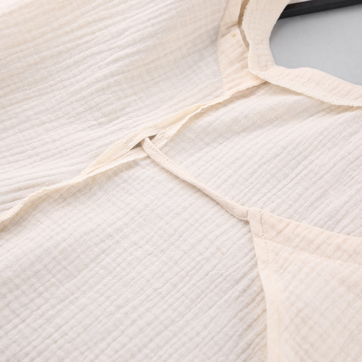 Damen Wickelkleid mit vielen Faltendetails und hohem Schlitz Drune