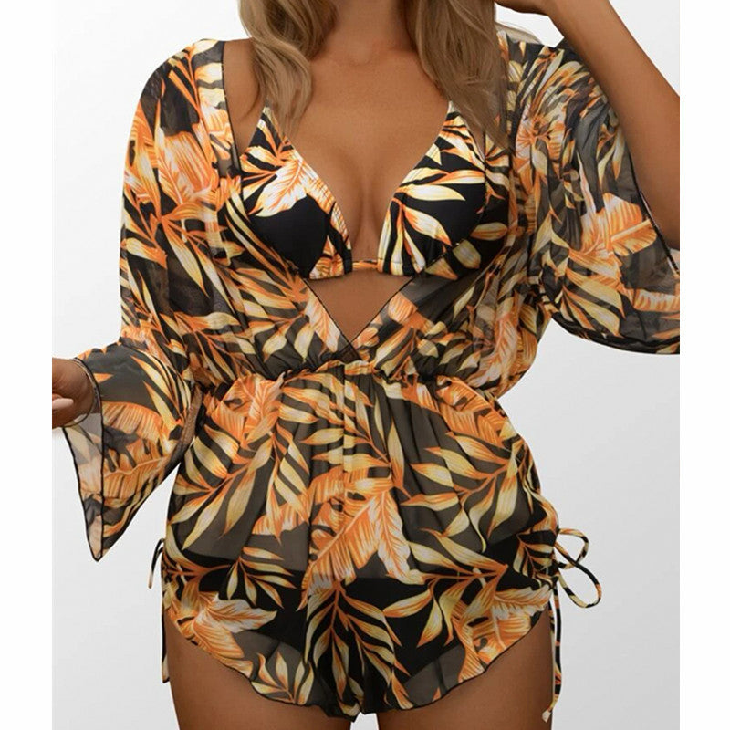 Damen Strand-Overall mit floralem Muster Drune