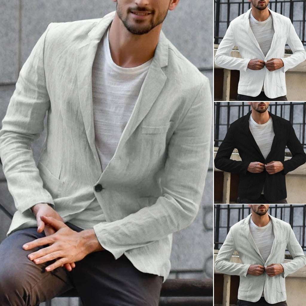 Herren Leinenblazer mit modernem Schnitt und stylischen Details Drune