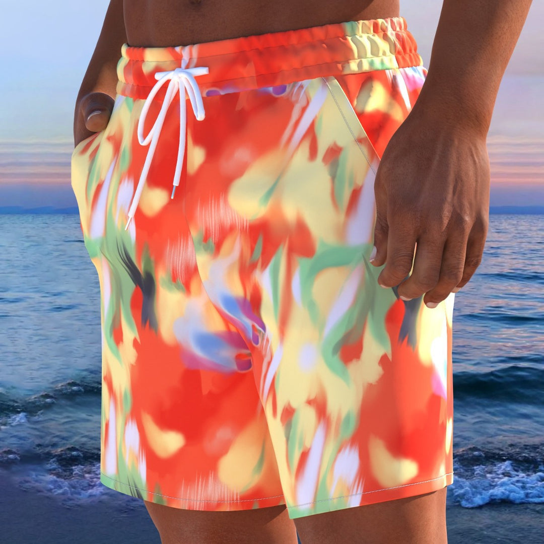 Herren Badeshorts mit animalischem Muster und elastischem Bund Drune