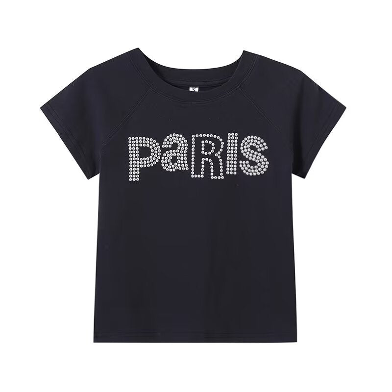 Damen T-Shirt mit Glitzerdruck Drune