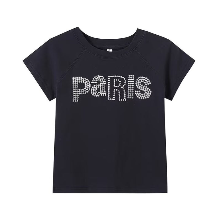 Damen T-Shirt mit Glitzerdruck Drune