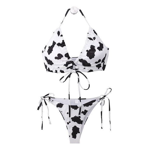 Damen raffiniertes Crop-Top Bikini-Set Drune