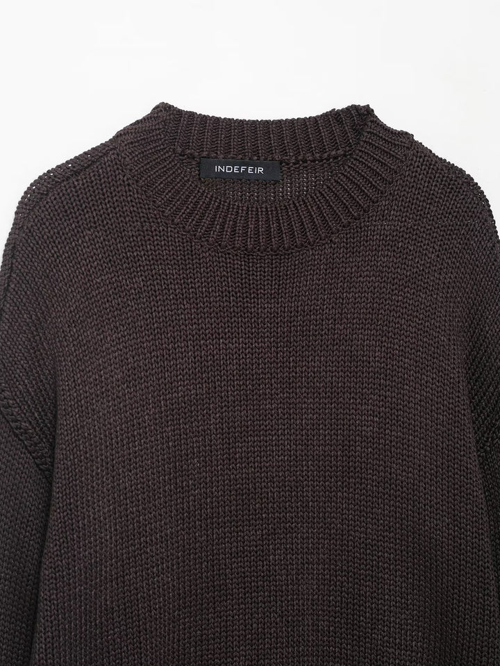 Damen lässiger Pullover mit Oversized-Schnitt und strukturiertem Muster Drune