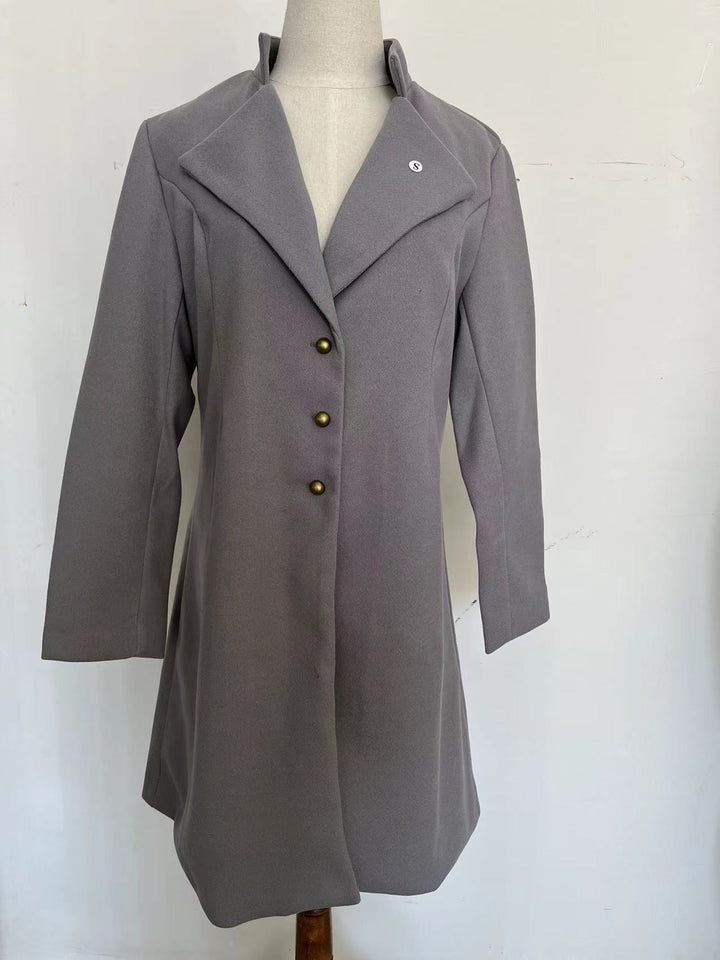 Damen eleganter asymmetrischer Übergangsmantel Drune