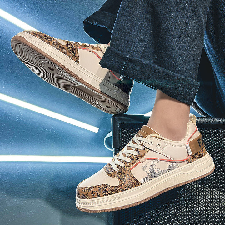 Damen Low-Top Designer-Sneaker mit feinem Paisley-Print und dämpfender Cupsohle Drune