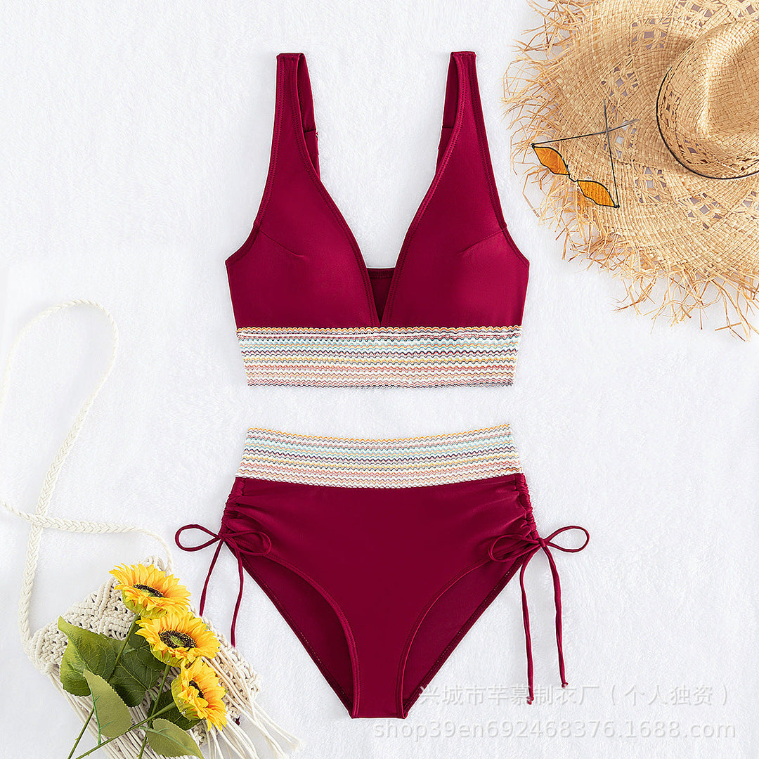 Damen Hochgeschnittener Sportbikini Drune