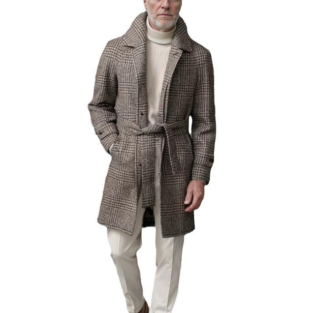 Herren modischer Trenchcoat mit praktischen Taschen und modernem Schnitt Drune
