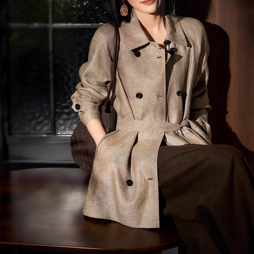Damen Elegante und zeitlose Trenchjacke Drune